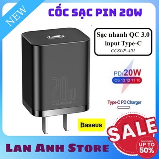 Cốc sạc nhanh baseus ccsup a01 cục sạc 20w sạc nhanh gấp 3 lần các cục sạc thông thường tự động ngắt khi gặp sự cố