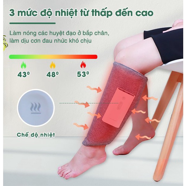 Máy massage bắp chân ,tay ,đùi giúp lưu thông khí huyết giảm đau mỏi tê bì, máy mát xa giảm mỡ thon gọn đùi bắp chân