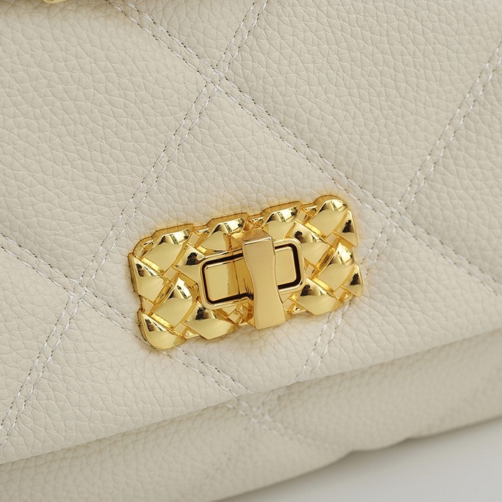 Túi Đeo Chéo Dây Xích Họa Tiết Lưới Kim Cương Thời Trang Dành Cho Nữ