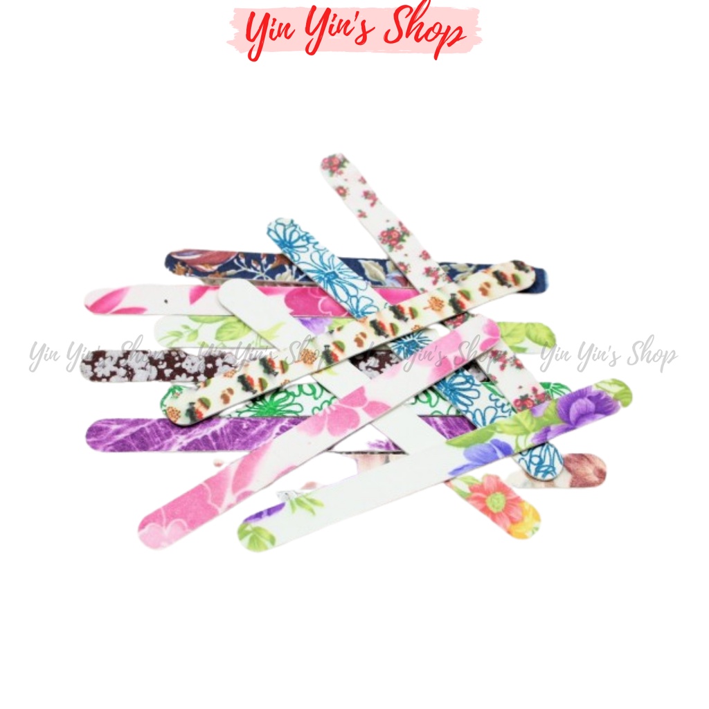 Dũa móng tay giấy 2 mặt họa tiết nhiều màu dài 17cm - Giao mẫu ngẫu nhiên