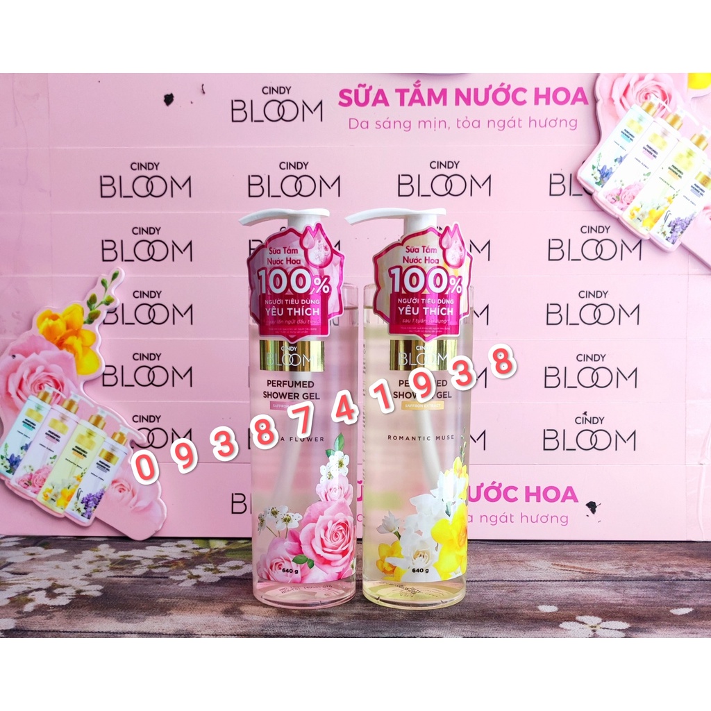 COMBO 2 CHAI SỮA TẮM CINDY BLOOM HƯƠNG NGỌT NGÀO, QUYẾN RŨ, NĂNG ĐỘNG, TỰ TIN 640G