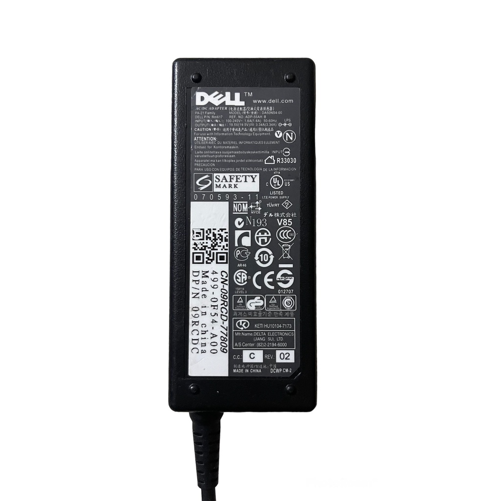 Sạc Laptop Dell 19.5V-3.34A 65W Kim To Mới Tặng Kèm Dây Nguồn Laptop Bảo Hành 9 Tháng