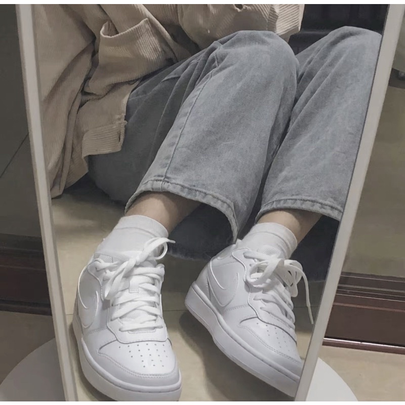 Giày Nike Court Borough Low 2 GS All White