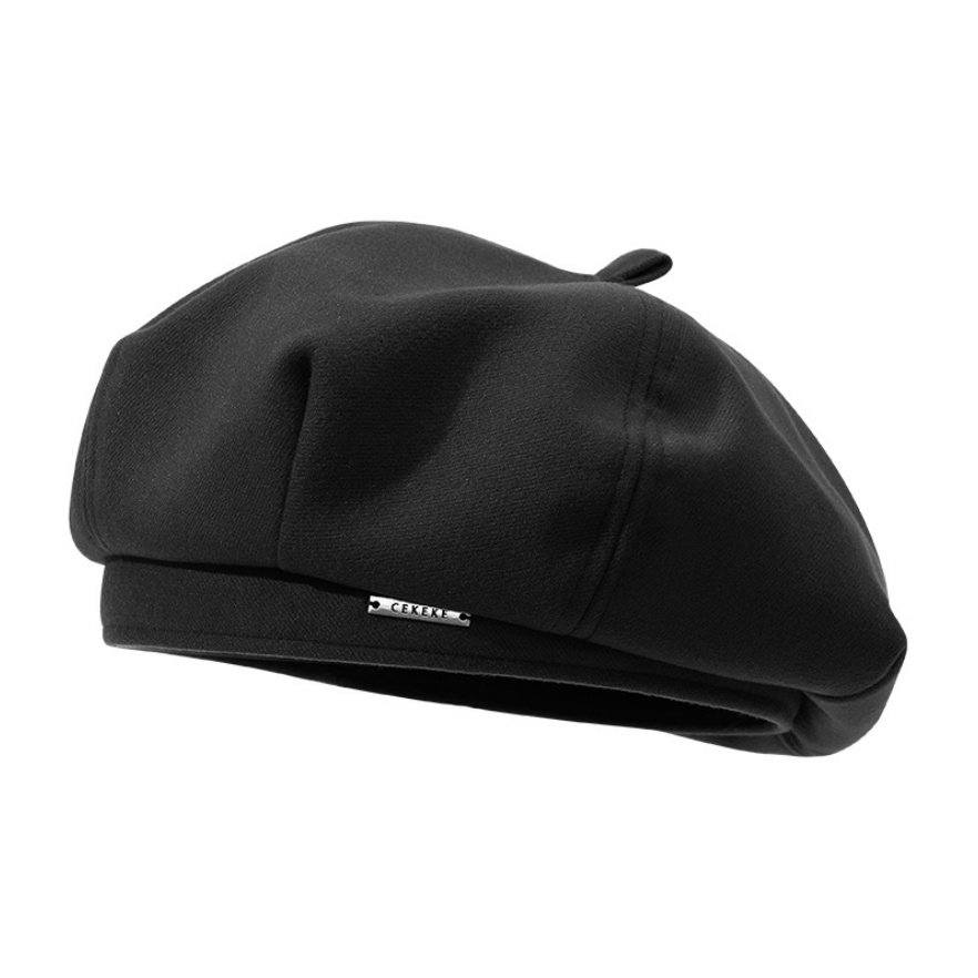 Mũ beret nồi tag kim loại mỏng thời trang chất liệu nỉ cao cấp Hàn