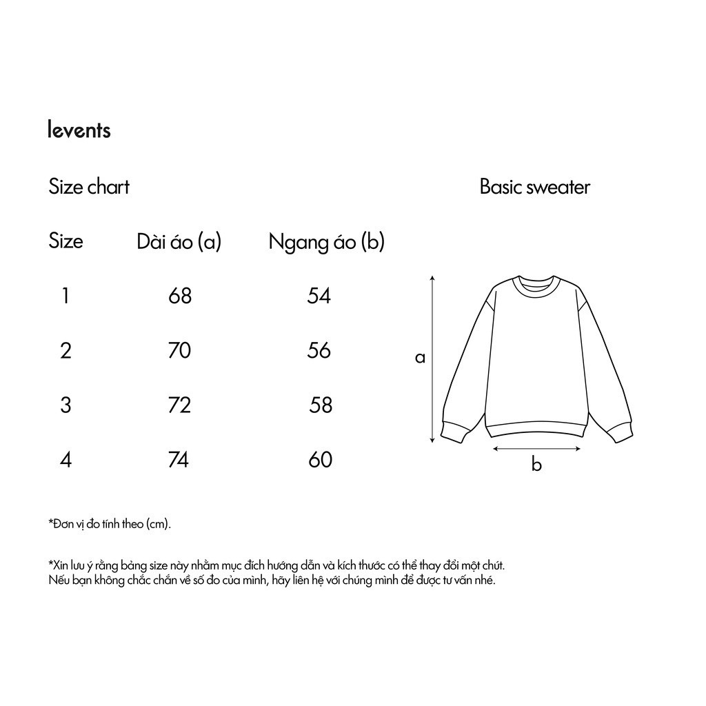 Áo Sweater LEVENT Nam Nữ Unisex Form Rộng Chất Liệu Nỉ Bông Siêu Dày CBMHOUSE