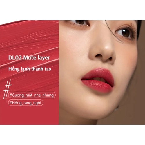 Son kem Black Rouge Double Layer Over Velvet DL Woody Layer – Màu Đỏ Nâu