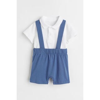 (026)Set áo polo quần dây công tử H&M