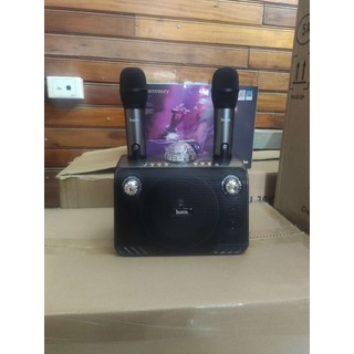 Loa karaoke Hoco BS41 Plus ( Kèm 2 Micro) + 12 Tháng BH
