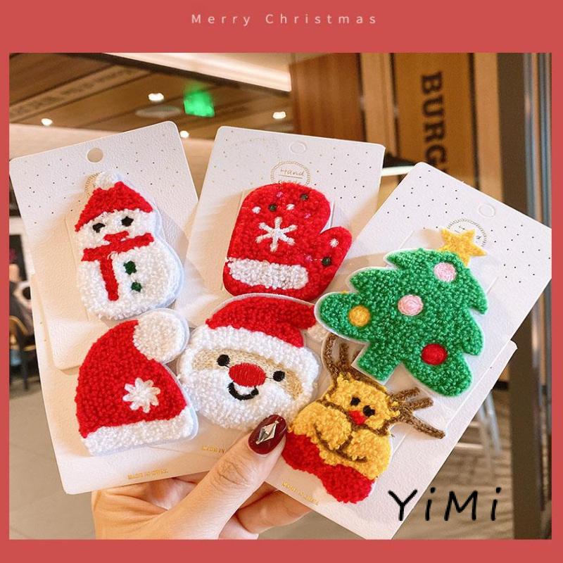 Kẹp tóc hình giáng sinh dễ thương phong cách Hàn Quốc cho nữ