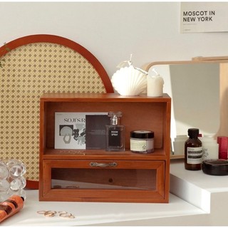 Kệ gỗ cổ điển [Mici Decor] Tủ gỗ phong cách cổ điển để bàn để đồ trang điểm, vật dụng