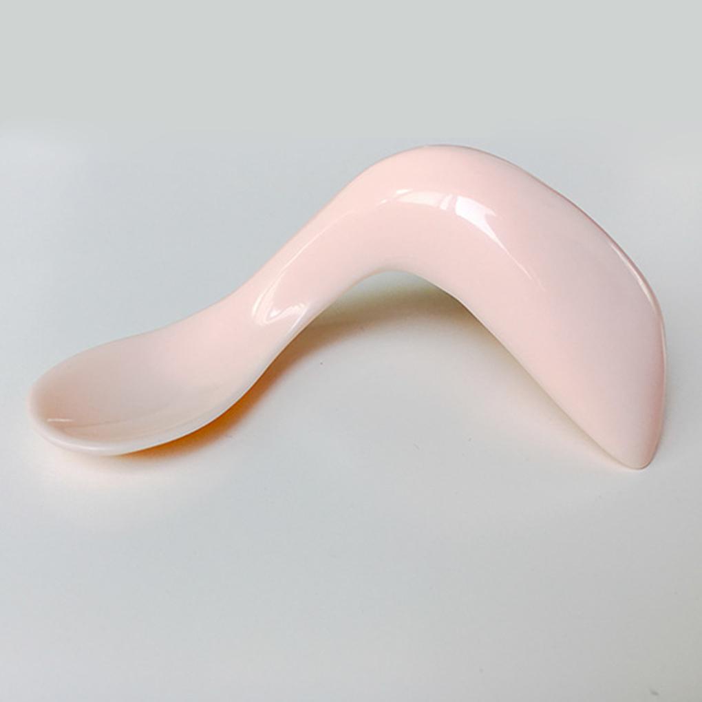 Set 2 Muỗng / Nĩa / Nĩa Tập Ăn Tay Cầm Cong Dễ Sử Dụng Cho Bé