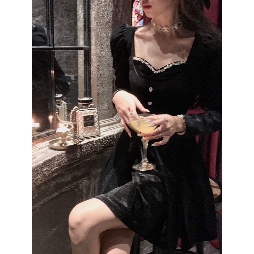 Áo Nhung Tay Dài Dáng Ôm Phong Cách Thời Trang Thu Đông 2022 Mi