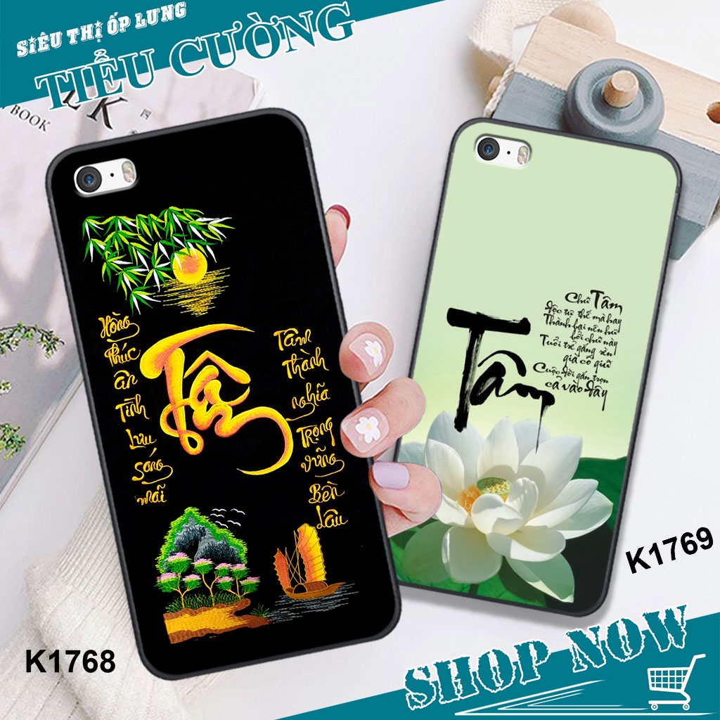 Ốp iPhone 5 / 5S in hình Thư pháp siêu chất BAO ĐẸP, BAO BỀN