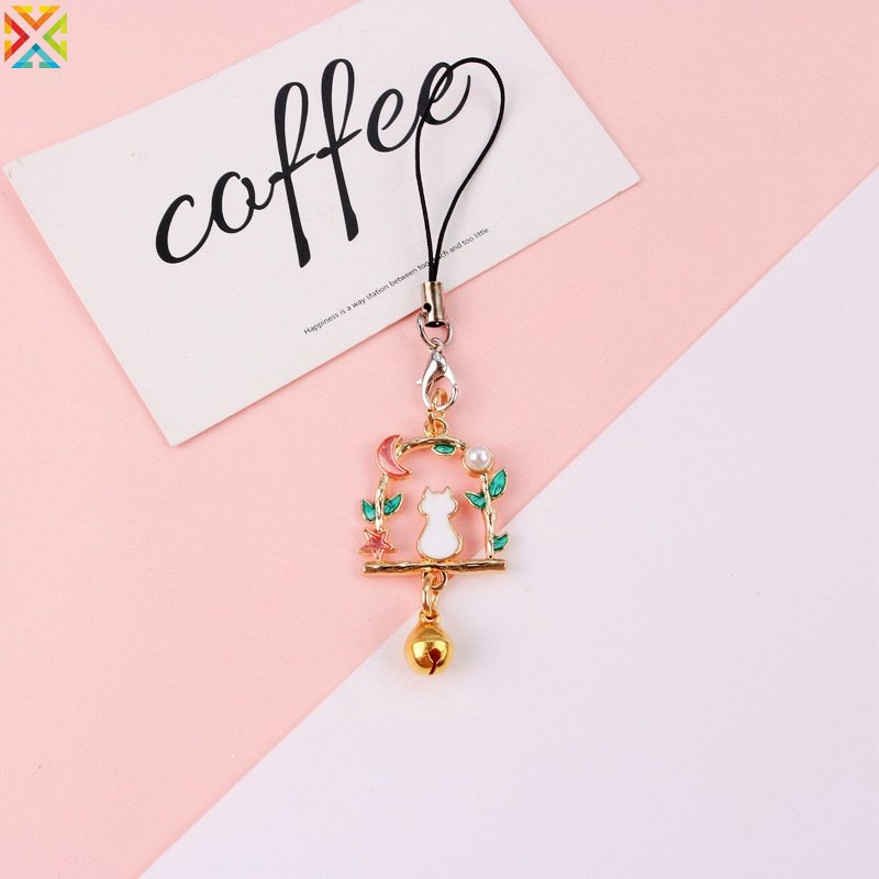Móc Khóa Điện Thoại Hình Thỏ Mèo Dễ Thương