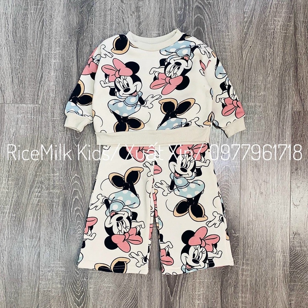 B74- BỘ NỈ MICKY BE QUẦN LOE