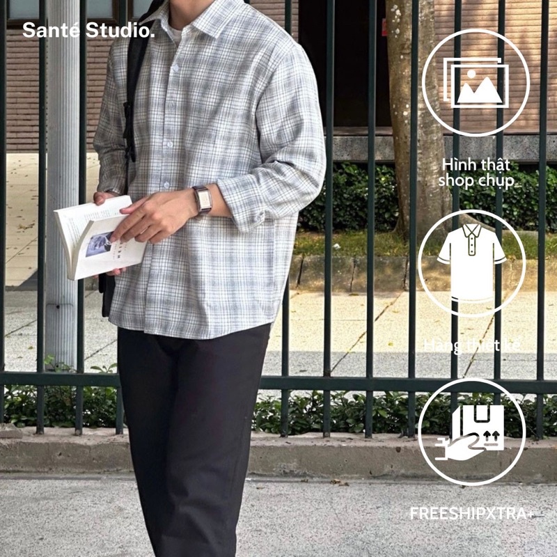 SANTÉ STUDIO - Áo sơ mi nam basic kẻ caro - CHECKED SHIRT.