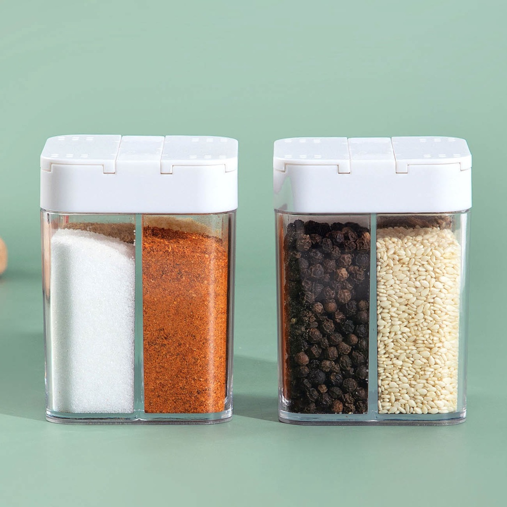 Hộp đựng đồ khô JUJIAJIA chia 4 ngăn trong suốt tiện lợi dành cho nhà bếp