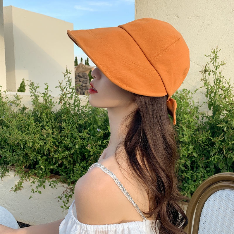 Nón Vải Mềm Vành Dài Che Nắng Thắt Nơ Sau Korea RQN2131