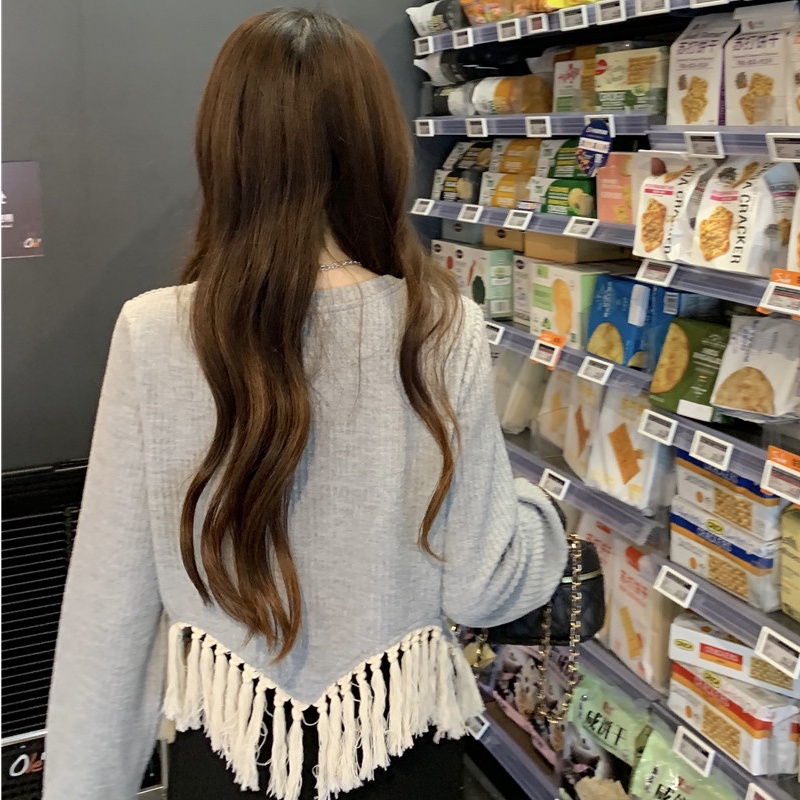 Áo Sweater Dệt Kim Tay Dài Phong Cách Hàn Quốc Thời Trang Mùa Thu Cho Nữ
