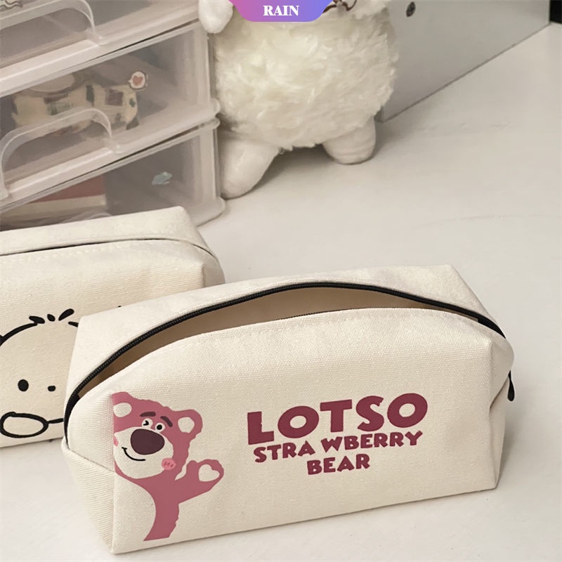 Túi Đựng Bút Bằng Vải Canvas In Họa Tiết Hoạt Hình Gấu Dâu Tây Pochacco Đáng Yêu