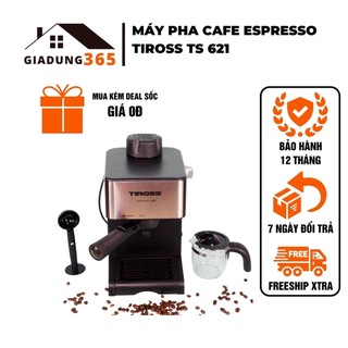 Máy pha cafe espresso tiross ts621, sản phẩm chính hãng, bảo hành 12 tháng