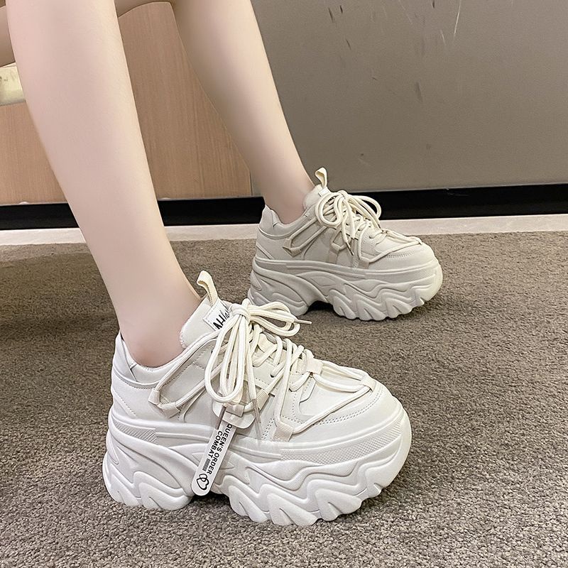 🎀 Giày Thể Thao Cột Dây Lót Nhung Dày Dặn Màu Đen Thời Trang Mùa Đông