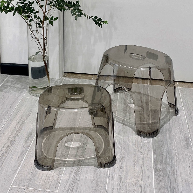 Ghế Đẩu Nhựa Acrylic Trong Suốt Dày Dặn Chống Trượt Tiện Dụng Cho Gia Đình 30x25x21cm