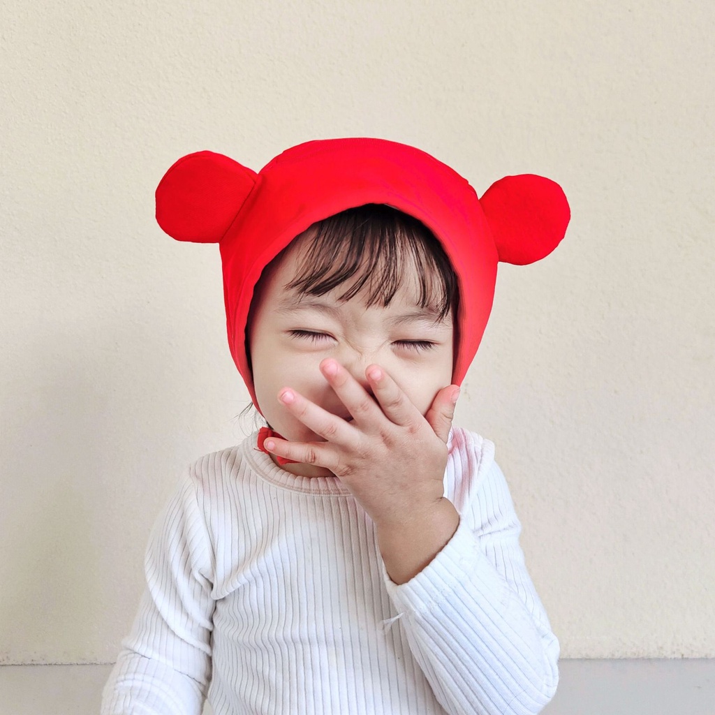 Mũ Len Tai Gấu Hoạt Hình Dễ Thương Cho Bé