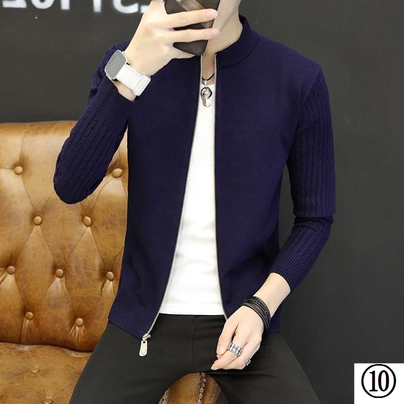 Áo Khoác Len Nam Có Khóa Kéo Thời Trang Hàn 2018