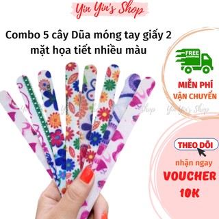 Dũa móng tay giấy 2 mặt họa tiết nhiều màu dài 17cm - Giao mẫu ngẫu nhiên