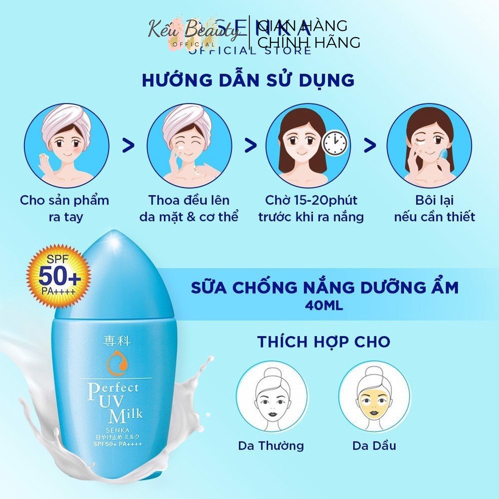 Kem Chống Nắng Dạng Sữa Senka Perfect UV Milk 40ml