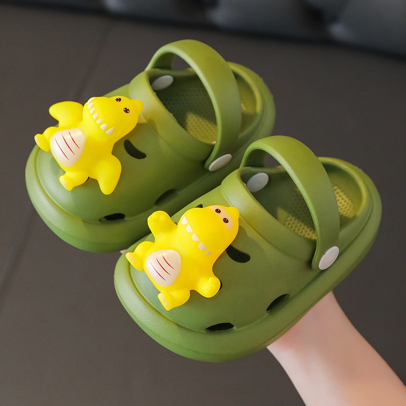 Dép cho bé khủng long siêu nhẹ ,Sục cross cho bé trai bé gái chống trơn trượt phù hợp cho các bé từ 1 đến 5 tuổi D1
