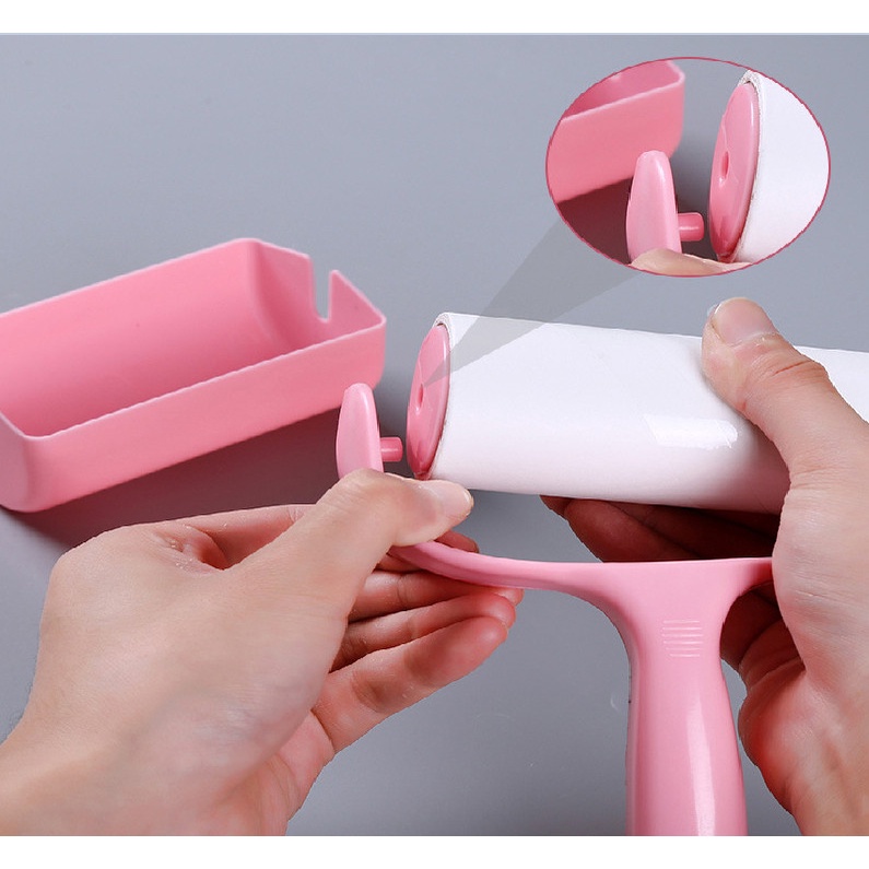 Cây lăn lông chó mèo kèm lõi - Cây lăn bụi bẩn lông tóc trên quần áo thảm sofa tiện lợi