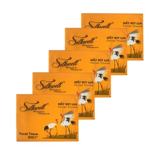 Combo 10 gói giấy rút Silkwell Sếu 100 tờ 3 lớp hàng cao cấp, khăn giấy rút lụa siêu mềm mịn