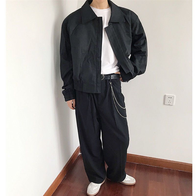 Áo Khoác Bomber Dáng Ngắn Phong Cách Hàn Quốc Thời Trang Xuân Thu Cho Nam