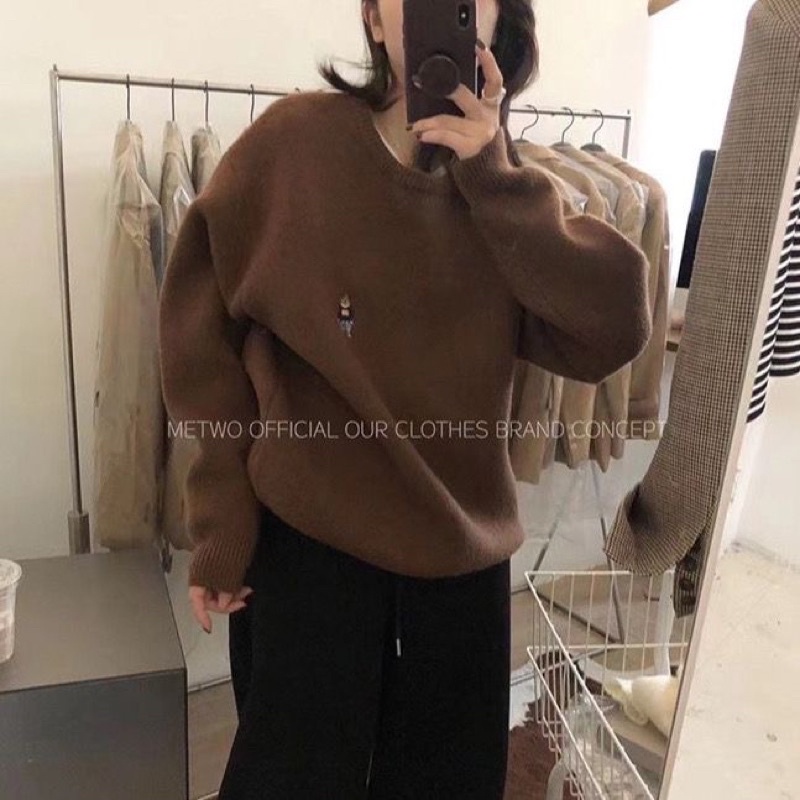 Áo len thêu gấu siêu hot