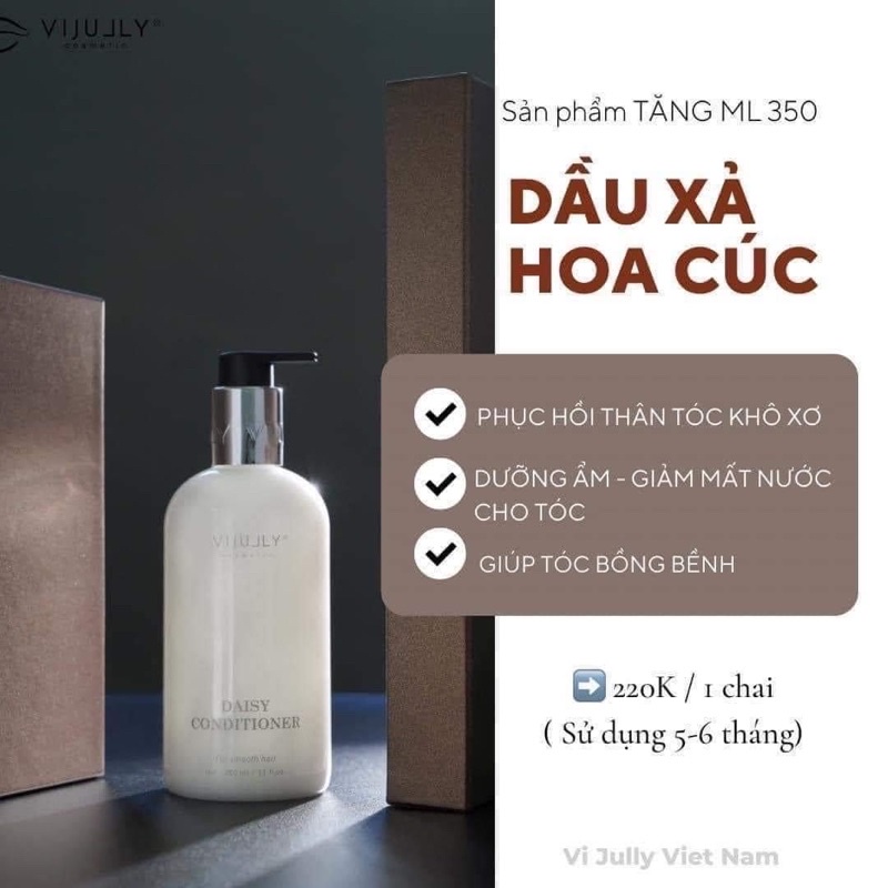 COMBO DẦU GỘI vs DẦU XẢ VIJULLY - MỌC TÓC - GIẢM RỤNG - PHỤC HỒI.