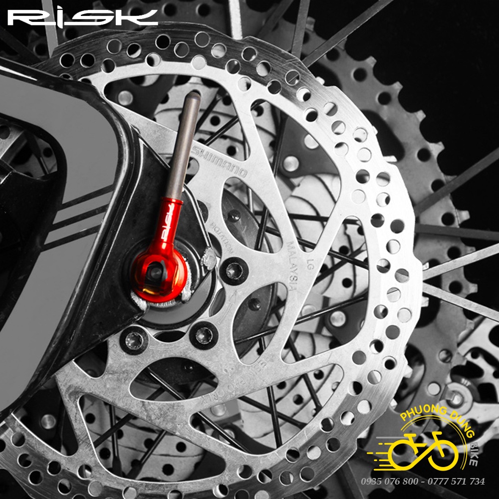 Cặp ti kẹp moay ơ Hub xe đạp Carbon RISK
