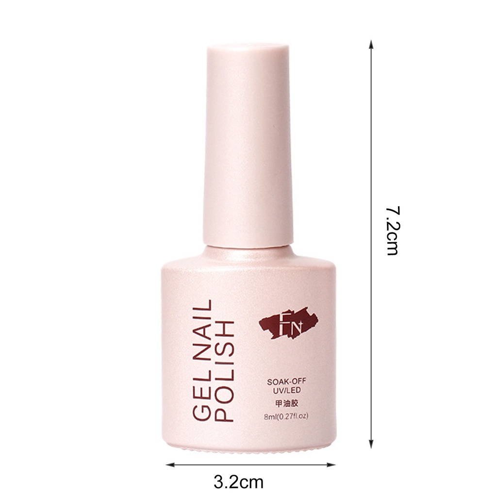 Sơn Móng Tay 8ml Dạng Thạch Trong Mờ Dễ Tẩy Trang Lâu Trôi Dùng Cho Salon Làm Đẹp