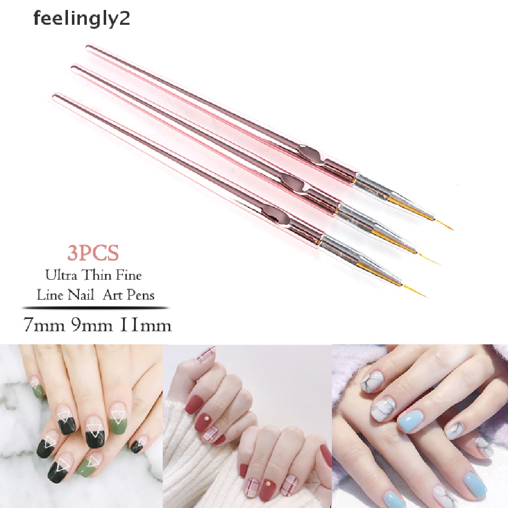 Set 3 Bút Vẽ Móng Nghệ Thuật Đẹp Mắt Tiện Dụng