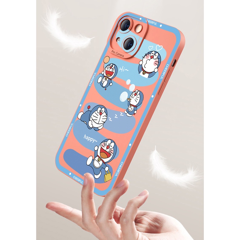 Ốp Điện Thoại Viền Vuông Hình Doremon / Cậu Bé Bút Chì Cho Xiaomi Redmi Note 11 Pro 5G 11S 10 Pro 4G 10S Redmi 10C 9C A1