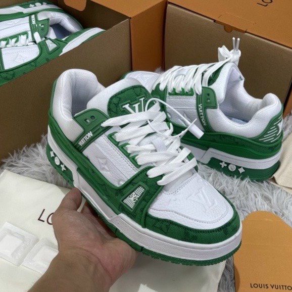 Giày LV Louis Vuitton Trainer Black White, Giày Sneaker LV Nam Nữ Mẫu Mới Hot Hit