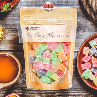 Kẹo hương thập cẩm dẻo L'angfarm, 350g, bịch, mẫu kraft 1 mặt trong