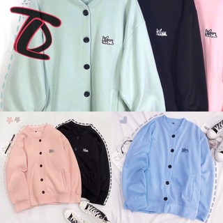 [ HÀNG SẴN ] Áo khoác nữ cardigan lazy puppy nỉ bông đủ màu oversize DTL