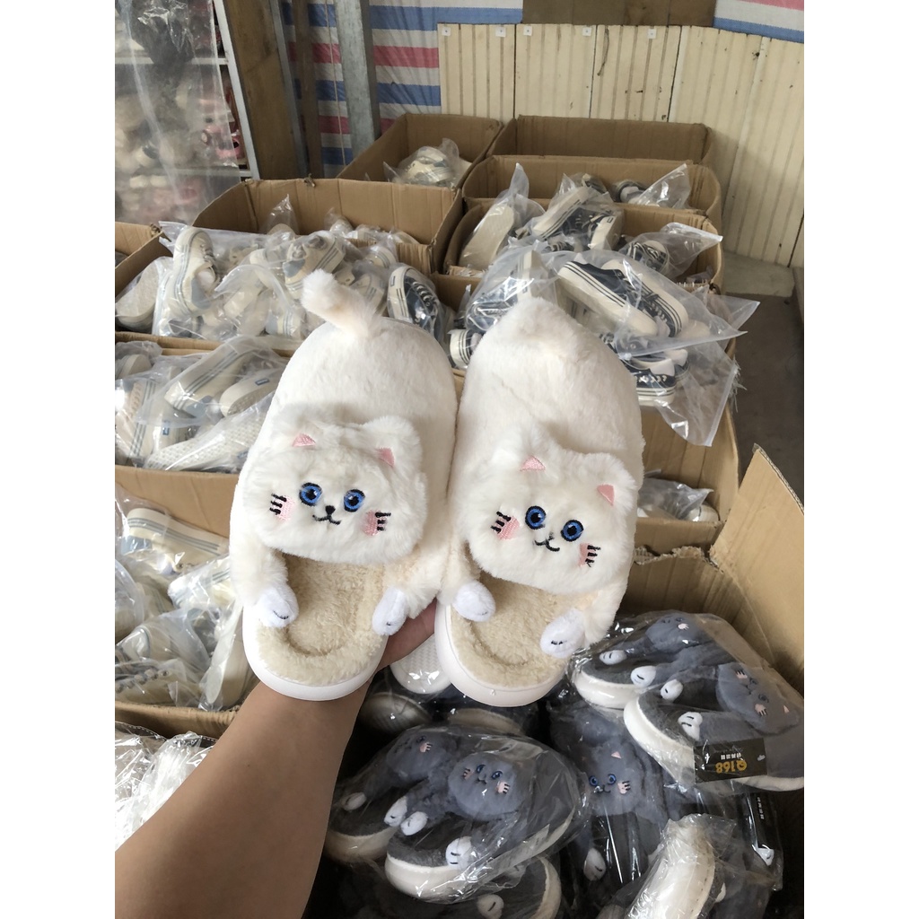 Dép bông đi trong nhà mèo con