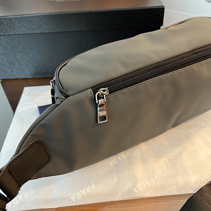 Túi đeo Chéo Nam Pra//da Chống Nước Cao Cấp Hàn Quốc, Túi Bao Tử đeo Chéo, Thích Hợp Cho đi Học, đi Làm, Du Lịch