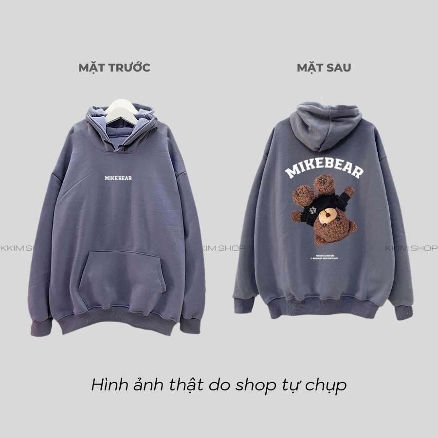 ✔️RẺ✔️Áo hoodie gấu ngược Mikebear nỉ bông cao cấp Unisex