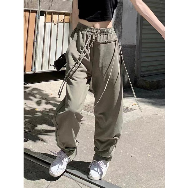 Quần Dài Ống Rộng Phong Cách Hip Hop Đường Phố Mỹ Cá Tính Cho Nam Và Nữ