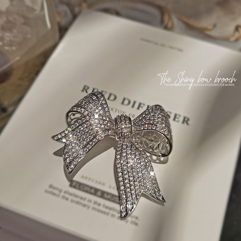 Trâm Cài Áo Hình Nơ Lớn Bằng Hợp Kim Phong Cách retro Thời Trang Cho Nữ Bán Chạy