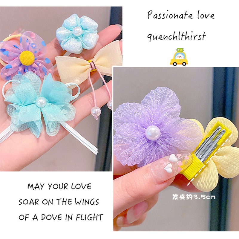 Set 10 Kẹp Tóc Hình Nơ Dễ Thương Cho Bé Gái